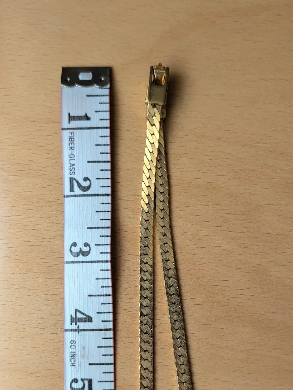 Givenchy Gold Tone Herringbone Necklace
